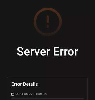 Ao tentarem acessar o site da Loterias, muitos encontraram a mensagem &#34;server error&#34;, indicando erro de servidor (Foto: Direto das Ruas)