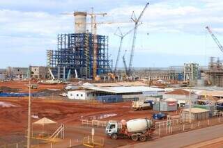 Construção da fábrica da Suzano, em Ribas do Rio Pardo (Foto: Álvaro Rezende)