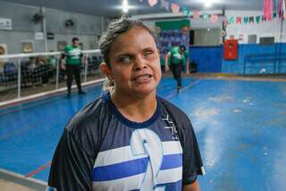Benilce Araujo, de 43 anos, é uma das principais atletas do time feminino (Foto: Paulo Francis)
