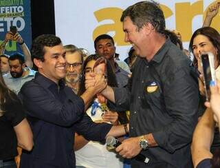 Beto Pereira e Eduardo Riedel durante lançamento de pré-candidatura à prefeitura (Foto: Juliano Almeida)