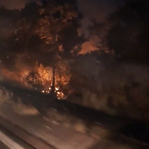 ‘Parece fim do mundo’, diz motoentregador que registrou incêndio na BR-262