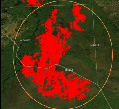 Tr&ecirc;s focos foram respons&aacute;veis por mais da metade de &aacute;rea devastada no Pantanal 