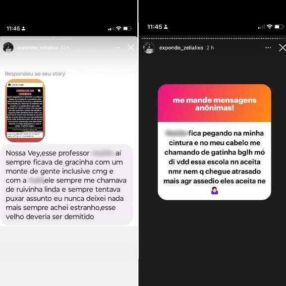 Mensagens anônimas de vítimas revelam que professor fez comentários e toques inadequados em estudantes (Foto: Redes sociais)