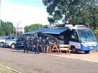 Base móvel da Guarda Civil Metropolitana no Jardim Noroeste (Foto: Idaicy Solano/Arquivo)