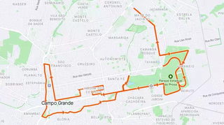 Mapa mostra percurso que será realizado por corredores (Foto: Divulgação)