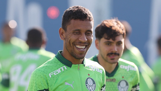 Marcos Rocha sorri com boa fase do Palmeiras (Foto: Cesar Greco/SEP)