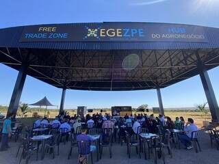 Cerimônia de lançamento da ZPE (Foto: Prefeitura de Baraguassu)