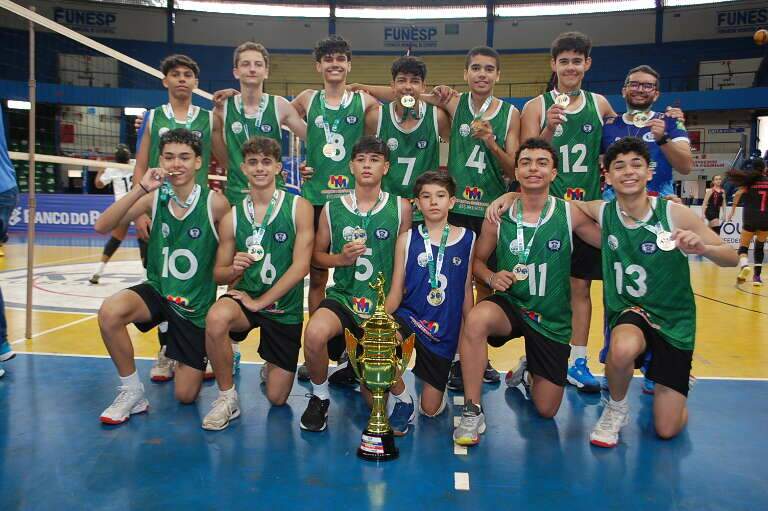 Equipe CTMS/AALLMACG de Campo Grande, campeã da categoria masculina sub-15 (Foto: Divulgação)
