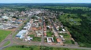 Imagem mostra município de Inocência visto do alto (Foto: Divulgação)