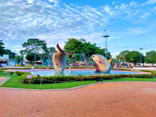 Praça da Liberdade, na região central de Bonito (Foto: Filipe Brites/Ascom)