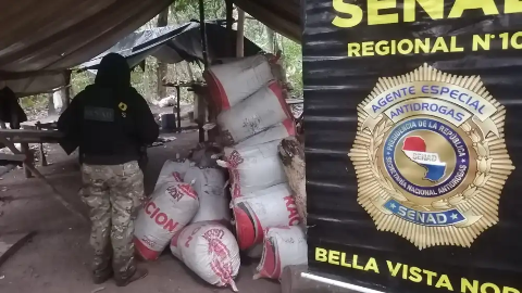 Polícia paraguaia fecha base do tráfico com 6 hectares de maconha