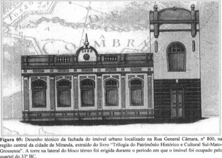 Desenho técnico do prédio histórico na rua General Câmara, em Miranda, tirada do processo (Foto: Reprodução)