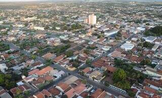 Vista áerea do município de Paranaíba (Foto: Divulgação)