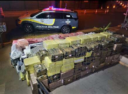 Polícia paulista intercepta caminhão de MS com 5,5 toneladas de maconha