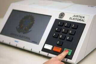 Imagem de teste na urna eletr]õnica divulgada pela Justiça Eleitoral. (Foto: Divulgação/TSE)