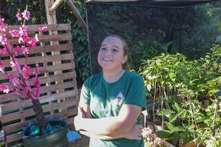  Júlia Ester, de 12 anos, participa de ações ambientais em projeto na Serra da Bodoquena. (Foto: Paulo Francis)