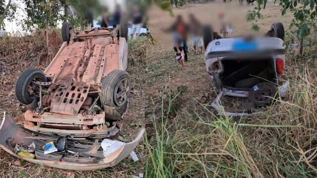 Carro capota diversas vezes ap&oacute;s pneu estourar na &ldquo;curva da morte&rdquo;