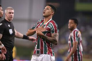 Kauã Elias fez o gol da vitória na Arena Pantanal nesta noite (Foto: Marcelo Gonçalves/Fluminense) 