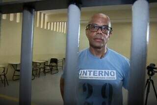 Fernandinho Beira-Mar, em entrevista concedida a Record, em 2019, quando estava preso em Campo Grande (Foto/Reprodução/Record)