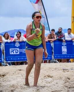 Ana Beatriz Sanches em competição no país de Porto Rico (Foto: Divulgação) 