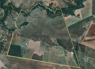 Fazenda Esperança tem mais de 900 hectares e está localizada em Campo Grande (Foto: Reprodução/Google Earth)
