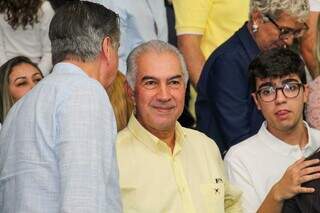 Reinaldo Azambuja durante convenção do PSDB nesta quinta-feira (Foto: Juliano Almeida)