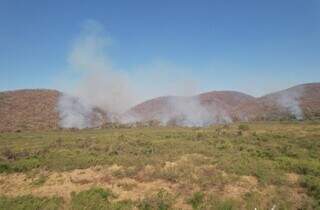 Incêndio na região do Bonfim, na fronteira com a Bolívia, é monitorado por satélite e dados em tempo real (Foto/Divulgação)