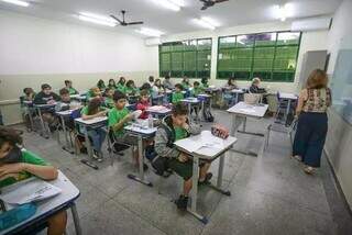 Sala de aula de escola estadual em Mato Grosso do Sul (Foto: Arquivo/Marcos Maluf)