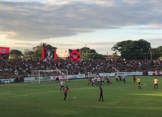 Águia Negra jogando contra o Aquidauanense em 2020 pelo Campeonato Sul-Mato-Grossense (Foto: Franz Mendes) 