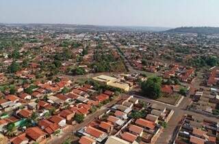 Vista aérea do munícipio de Cassilândia, que completa 70 anos hoje. (Foto: Arquivo/Campo Grande News)