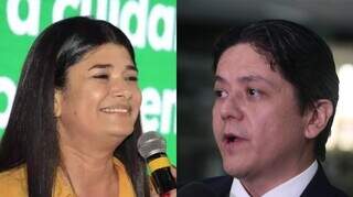 Pré-candidata a prefeita Rose Modesto (União Brasil) e advogado Roberto Oshiro. (Fotos: Arquivo/Campo Grande News)