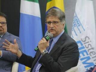 Procurador-geral da República, Paulo Gustavo Gonet, durante evento na Fiems na tarde desta sexta (Foto: Paulo Francis)