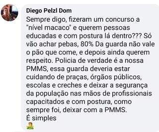 Comentário feito em 2020 no Facebook rendeu processo. (Foto: Reprodução / Facebook)