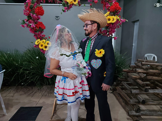 2º Arraial teve direito a casamento entre Dr. José Lacerda e Dra. Mara Galiz (Foto: Divulgação)