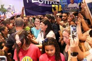 Convenção partidária do União Brasil em Campo Grande (Foto: Henrique Kawaminami)