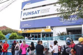 Fachada da Funsat, na Rua 14 de Julho, em Campo Grande. (Foto: Henrique Kawaminami, Arquivo/Campo Grande News)