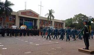 Policiais militares em cerimônia no Comando-Geral (Foto: Gabriela Couto/arquivo)