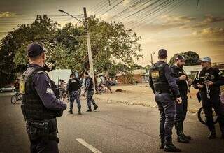Guarda Civil Metropolitana em operação na praça do Bairro Jardim Vida Nova (Foto: divulgação)