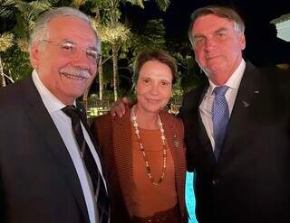 Deputado Federal Luiz Ovando, Tereza Cristina e Jair Bolsonaro (Foto: Divulgação)