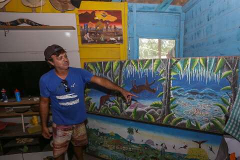 Com Pantanal pertinho de casa, Júnior eterniza bioma em quadros 