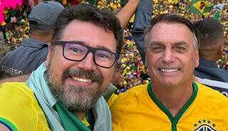 Ex-presidente Bolsonaro e deputado federal Marcos Pollon (Foto: Reprodução)