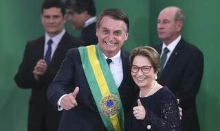 Ex-presidente Bolsonaro e a senadora Tereza Cristina (Foto: Divulgação)