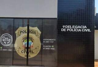 Delegacia de Fátima do Sul, onde o caso foi registrado. (Foto: Divulgação)