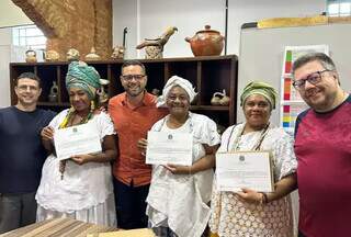 Reunião feita entre Iphan/MS e Baianas de Acarajé. (Foto: Divulgação)