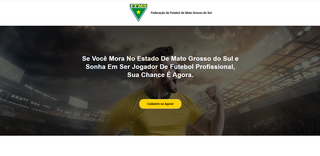 Página do site que oferece a peneira no futebol sul-mato-grossense (Foto: Reprodução) 