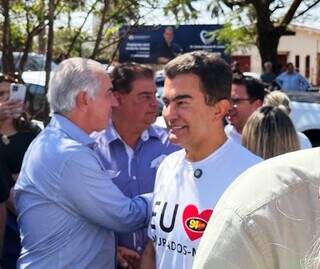 Marçal Filho ao lado de Reinaldo e Nelsinho ao chegar à convenção do PSDB, dia 3 (Foto: Helio de Freitas)