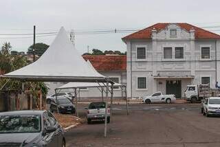 Região da Esplanada Ferroviária, com toldos montados para o Carnaval e Armazém Cultural ao fundo (Foto: Arquivo/Marcos Maluf)