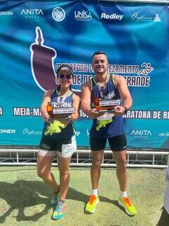 Casal participa juntos de maratonas em Campo Grande (Foto: Arquivo Pessoal)