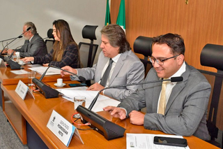 Membros da CCJR da Assembleia Legislativa de MS reunidos (Foto: Divulgação/Alems)