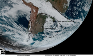 Ciclone e frente fria colaboraram para aumento de umidade e queda de temperatira (Foto: Divulgação Lapis)